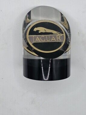 Vintage ARTVUE Inc. Jaguar Automobile Emblem Lucite Paperweight Desk Decor Rare